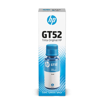 Botella de Tinta HP GT52 M0H54AL Cian 70ml para DeskJet GT Ink Tank y Smart Tank