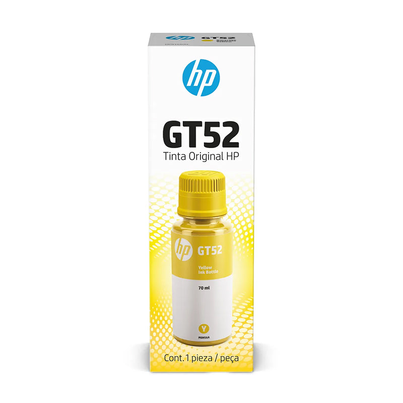 Botella de Tinta HP GT52 M0H56AL Amarillo 70ml para DeskJet GT Ink Tank y Smart Tank