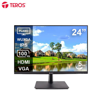 MONITOR TEROS LED PLANO TE-2420CS 24" WUXGA IPS 100HZ 5MS HDMI VGA NEGRO