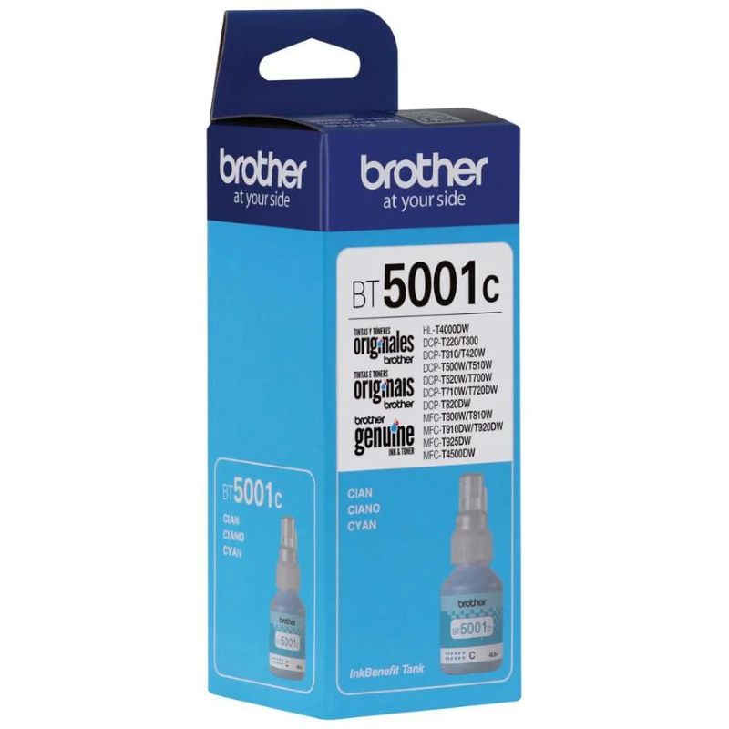 Tinta Brother BT5001C Cyan Original 48.8ml 5,000 Páginas DCP-T300 DCP-T500W DCP-T700W