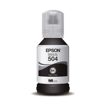 Botella de Tinta Epson T504120-AL Negra Original para Impresoras EcoTank