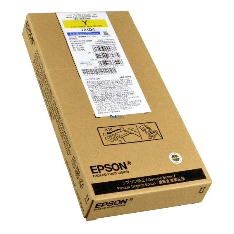 Bolsa de Tinta Epson T01D400 Yellow Original 182ml 20,000 Páginas WF-C529R WF-C579R