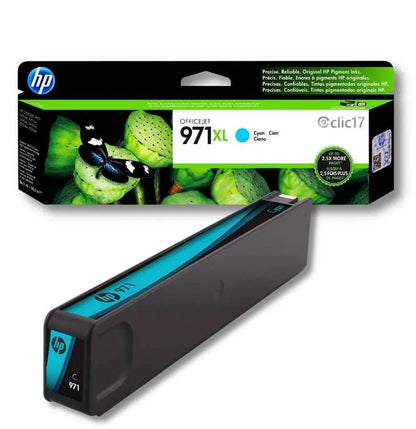 Tinta HP CN626AM 971XL Cyan Original 6600 Páginas para OfficeJet Pro