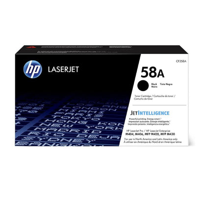 Tóner HP 58A Negro Original CF258A para LaserJet Pro M404 M428
