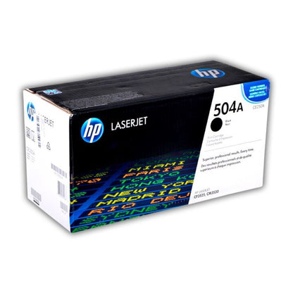 Tóner HP 504A Negro Original CE250A para Color LaserJet CP3525 CM3530