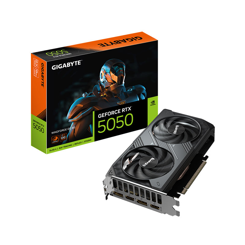 Tarjeta de Video GIGABYTE GeForce RTX 5050 WINDFORCE OC 8G 8GB PCIe 5.0