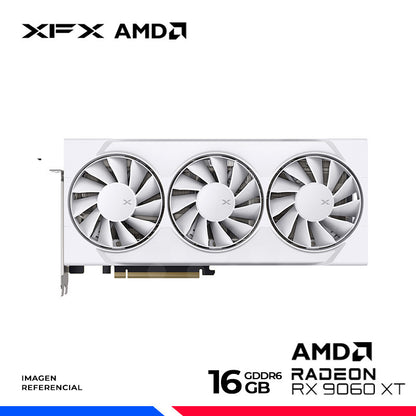 TARJETA DE VIDEO AMD RADEON RX 9060 XT OC WHITE 16GB TRIPLE FAN