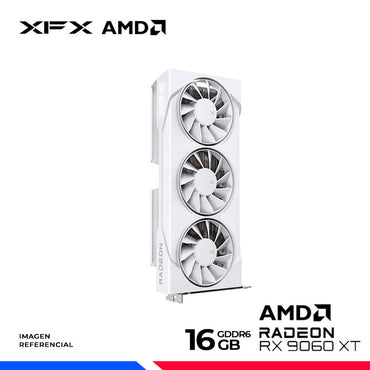 TARJETA DE VIDEO AMD RADEON RX 9060 XT OC WHITE 16GB TRIPLE FAN