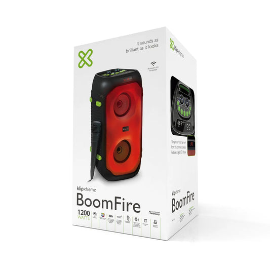 Parlante Portátil Klip Xtreme KLS-100 Bluetooth 80W RMS USB MicroSD TWS Negro