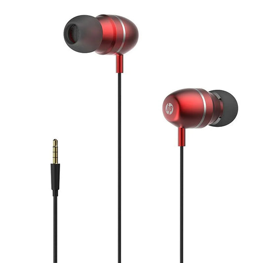 AUDIFONOS IN-EAR HP DHH-3112 CON MICROFONO Y CONTROL DE VOLUMEN ROJO