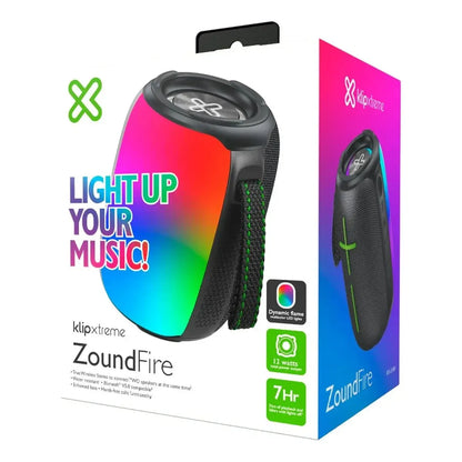 Parlante Portátil Klip Xtreme KBS-250BK Bluetooth 12W TWS LED Negro