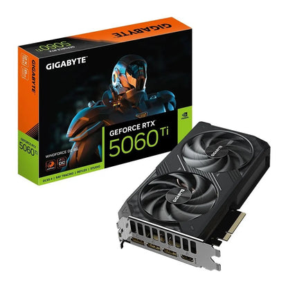 Tarjeta de Video Gigabyte GeForce RTX 5060 Ti WINDFORCE OC 8G 8GB GDDR7 PCIe 5.0