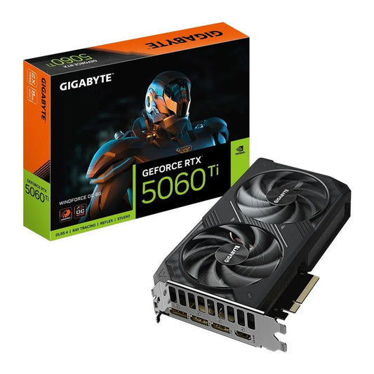 Tarjeta de Video Gigabyte GeForce RTX 5060 Ti WINDFORCE OC 8G 8GB GDDR7 PCIe 5.0