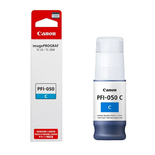 Cartucho de Tinta Canon PFI-050 Cian Original 70ml Pigmentada para imagePROGRAF TC-20 TC-20M