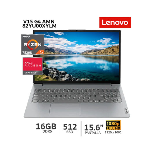 Laptop Lenovo V15 G4 AMN Ryzen 5 7520U 16GB RAM 512GB SSD 15.6" FHD FreeDOS