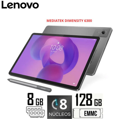 Tablet Lenovo Idea Tab 11" MediaTek Dimensity 6300 8GB RAM 128GB Android 15 Luna Grey Incluye Pen