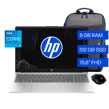 Laptop HP 15-fd0253la Core i5-1334U 8GB RAM 512GB SSD 15.6" FHD Windows 11 Azul