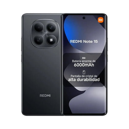 Celular Redmi Note 15 6GB RAM 128GB 4G LTE 6.77" AMOLED 120Hz Negro Dual SIM