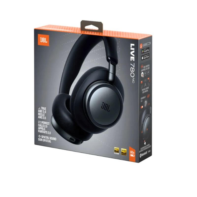 JBL Live 780NC Audífonos Bluetooth 6.0 ANC 80 Horas Negro