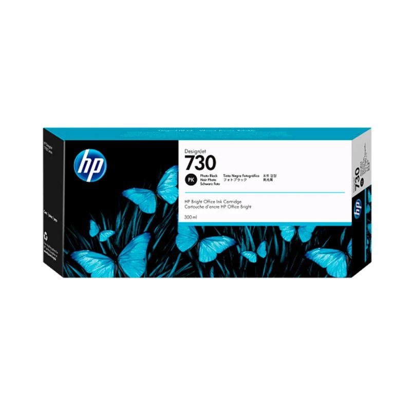 Cartucho de Tinta HP 730 Photo Negro 300ml Original Gran Capacidad P2V73A para DesignJet