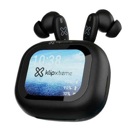Audífonos Klip Xtreme KTE-800BK TWS Bluetooth Display Negro