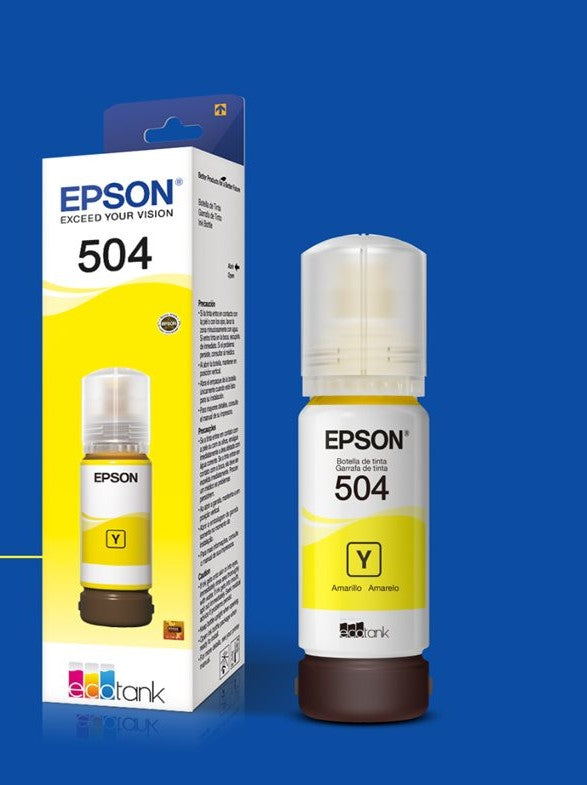 Botella de Tinta Epson T544 Amarillo 65ml EcoTank L3110 L3150 L3250 L5290