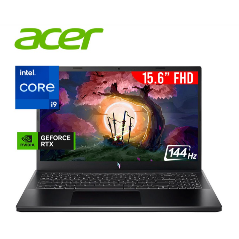 LAPTOP GAMER ACER NITRO V 15 ANV15-51-93PU I9-13900H 16GB 512GB SSD T. VIDEO RTX 4060 8GB 15.6 FHD 144HZ WINDOWS 11